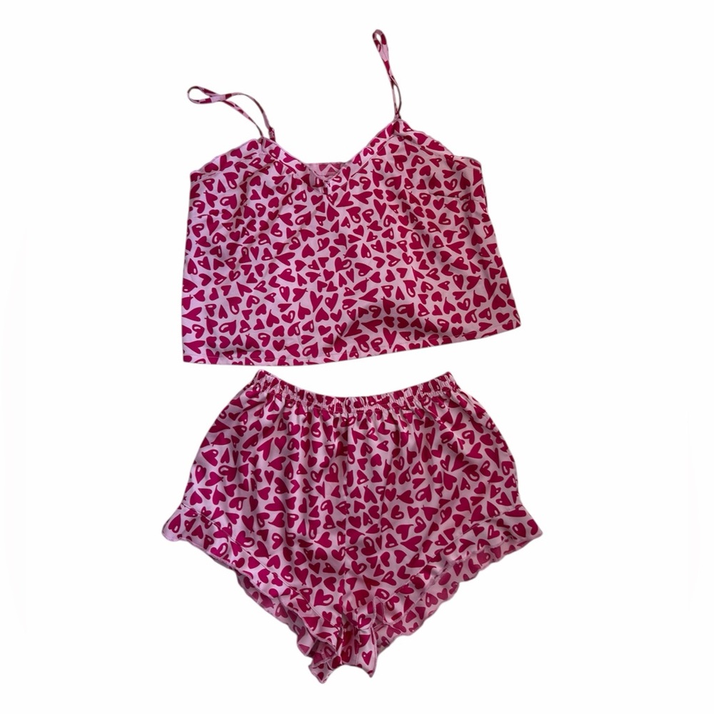Colsie Pink Heart Pattern Sleepwear Set
